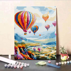 SINOART Kit Pittura a Numeri su Tela 40x50cm per Adulti Principianti con Tela Stirata in Legno, Colori Acrilici e Pennello - Product Image 6