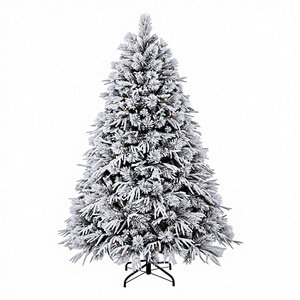 Sapin de Noël Artificiel Effet Neige Réaliste avec Aiguilles de Pin Givrées pour Décoration de Maison 2026 Plusieurs Tailles - Product Image 1