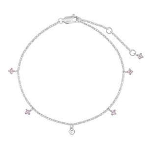 Dylam Fine Jewelry Manufacturer Rhodium 14K Gold Plated Chain Multiple 5A CZ Zirconia Stones Pendant <b>Bracelet</b> for Women Girls - Product Image 1
