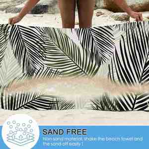 Custom Logo Quick-Drying Printed Microfiber <b>Beach</b> <b>Towel</b> for Women, Modern Design, Travel-Friendly, <b>Large</b> Size - Product Image 4
