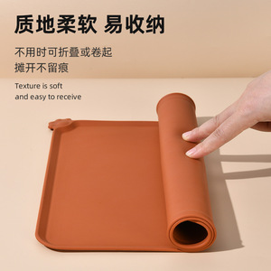 Silicone Pet Feeding <b>Mat</b> 45x30cm Waterproof Rectangle <b>Cat</b> Dog Food <b>Mat</b> Easy Clean For Pets - Product Image 2