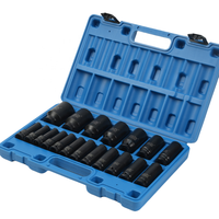 1/2 "19 pièces jeu de douilles à impact profond 8-36MM douilles robustes pour atelier voiture Auto camion réparation outils à main