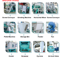 Équipement de fabrication d'aliments pour animaux, ligne de production de granulés, broyeur à marteaux, mélangeur, machine à granulés à matrice annulaire pour usage agricole