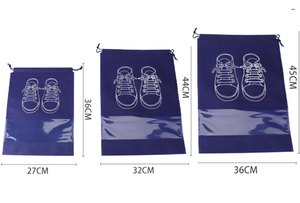 Bolsa de Almacenamiento de Zapatos de Plástico Portátil a Prueba de Polvo, Bolsa con Cordón de Tela No Tejida para Uso Doméstico - Product Image 3