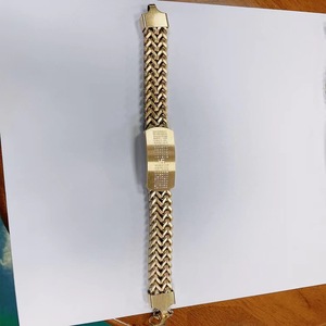 Pulsera de Cadena de Acero Inoxidable Chapada en Oro, Resistente a la Decoloración, Estilo Hip Hop, para Hombre, Gran Venta en <span class=keywords><strong>Amazon</strong></span> - Product Image 2