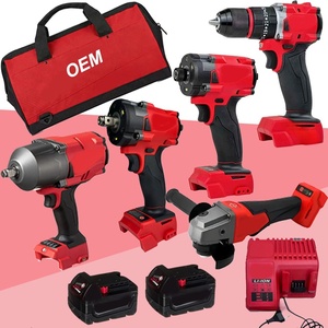 ชุดเครื่องมือไฟฟ้าไร้สาย Milwa 9-in-1ukee 18V ประแจบล็อกไร้สายแบบปรับมุมได้ สำหรับซ่อมรถยนต์ระดับมืออาชีพ ใช้แบตเตอรี่ INR18650 2600mAh รุ่น Professional 9i - Product Image 6