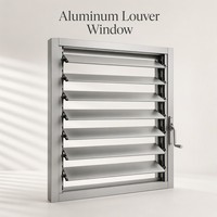 Fenêtre à persiennes verticales en aluminium à lames réglables, nouveau design personnalisé, pour une ventilation moderne