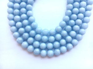 Collar y pulsera de piedra semipreciosa, piedra Natural, redonda, <span class=keywords><strong>Angelite</strong></span> - Product Image 4