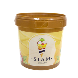 Tùy Chỉnh Logo Trắng Nhựa Tròn 1 Gallon Xô Cho <span class=keywords><strong>Ice</strong></span> Cream Với Nắp Và Xử Lý - Product Image 3