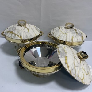 Calentador de Alimentos Aislado de Mármol de Alta Gama 2L 2.3L 2.8L, Olla Térmica Comercial para Catering, Plato de Exhibición para Buffet, América del Norte - Product Image 1