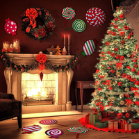 Personnalisé Bonbons Sucette Plancher ou Mur Autocollants pour la Décoration De Noël Classe Bonbons Magasin de Fête et Fournitures