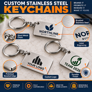 Llaveros Personalizados de Acero Inoxidable Cepillado con Logotipo Grabado a Láser, Anillos Metálicos para Regalos Corporativos, Fabricación OEM ODM - Product Image 4