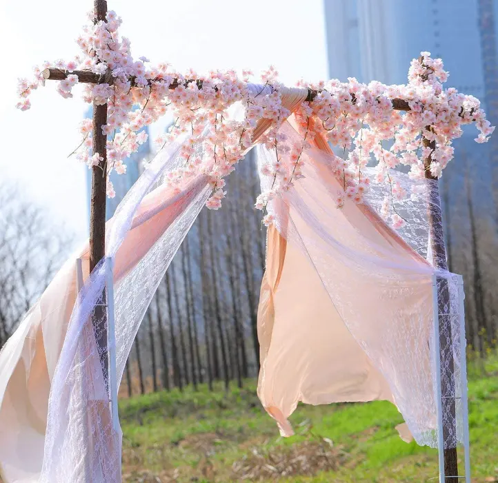 Ghirlanda di fiori di ciliegio artificiale ghirlanda appesa viti per la decorazione della festa nuziale della stanza domestica della primavera