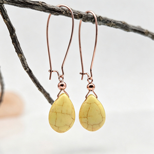Orecchini Pendenti a Goccia Bohemien, Orecchini Lunghi Vintage Tonalità Bronzo, Gioielli Minimalisti di Moda - Product Image 2