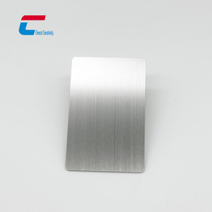 Carte de visite hybride NFC en métal vierge, prête à être expédiée, en acier inoxydable, <span class=keywords><strong>puce</strong></span> NTAG215, finition noire mate, <span class=keywords><strong>argent</strong></span>/brossé or - Product Image 5