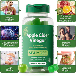 붉은 바다 이끼가있는 종합 비타민 사과 사이다 식초 구미/비타민 B12 / B6 / B9/C/석류 가루/비트 뿌리 - Product Image 4
