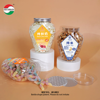 Fabrication de pots en plastique transparents de qualité alimentaire PET pour bonbons, biscuits, conserves alimentaires avec couvercles