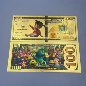 เหรียญที่ระลึกมอนสเตอร์เคลือบทองสองด้าน พับได้ ราคา 100 ดอลลาร์ ของสะสม ของขวัญ สลักลายดิจิทัล สำหรับสะสมและมอบเป็นของขวัญ - Product Image 2