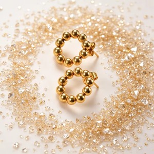 Boucles d'oreilles clous en acier inoxydable plaqué or, géométriques, en forme de cœur, triangle, carré, cercle, pour femmes, bijoux minimalistes - Product Image 1