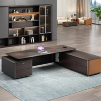 Usine de meubles commerciaux personnalisé haut de gamme Design moderne en forme de L directeur mangeoire PDG patron bureau exécutif ensemble de Table de bureau
