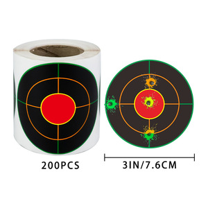 Rouleau d'autocollants réactifs jaunes fluorescents de 3 pouces, auto-adhésifs, pour tir à l'arc, cible à éclaboussures, très vendu - Product Image 6