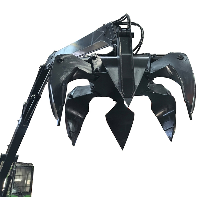 Stationary Grab Crane for Scrap Handling  Industrial Hydraulic Claw Grab for Steel Scrap