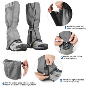 Guêtres de neige WOQI imperméables et ajustables, couvre-chevilles gris, bleu, violet, unisexe, pour la randonnée, la marche, la chasse, le trekking, les voyages - Product Image 4