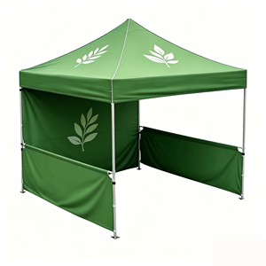 Carpa de Mercado Plegable de Acero 3x3m (10x10 pies) <span class=keywords><strong>con</strong></span> <span class=keywords><strong>Paredes</strong></span> Laterales, Impresión Personalizada, Tipo Gazebo Comercial - Product Image 1