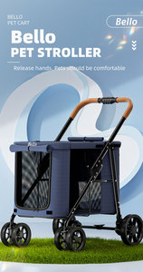 Passeggino pieghevole a 4 ruote in tessuto in acciaio per animali domestici per <span class=keywords><strong>cani</strong></span> di grossa taglia e gatti Oxford borsa da viaggio per il trasporto di uccelli - Product Image 5