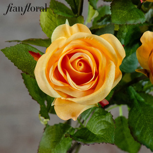 Rose Artificiali in Seta all'Ingrosso, <span class=keywords><strong>Fiori</strong></span> Decorativi Personalizzabili in Giallo, Rosso, Bianco, Champagne, Rosa, Viola - Product Image 5