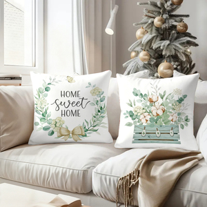 Bantal dekorasi rumah yang nyaman dengan desain truk dan karangan bunga untuk kenyamanan ruang tamu yang meriah - Product Image 4
