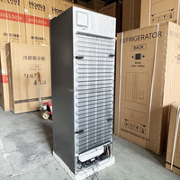 Refrigerador de 300 Litros, Una Puerta, Sin Escarcha, Color Plateado, con Pantalla, 220V, Puerta Reversible, para Hogar, Oficina y Apartamento