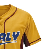 Maillot de baseball personnalisé HEALY pour homme, imprimé par transfert thermique, respirant, à manches courtes, entièrement boutonné, vêtement sportif brodé