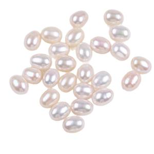 Perles d'eau douce naturelles de Zhuji en gros, 8,5-9 mm, forme de riz, en vrac et nues, en blanc, rose et autres couleurs pour la fabrication de bijoux - Product Image 4