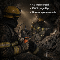 Caméra de recherche HD LCD Snake Eye Life Detector avec sonde étanche de 5 m pour la détection de chutes de mine, tunnels et localisation de victimes souterraines