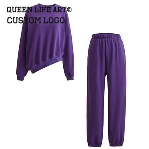 カスタム2ピースパーカーセット女性用特大ニットコットンポリエステルビンテージジッパー,タイパーエースプリントボタンリップショート - Product Image 1