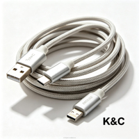 Câble USB de transfert de données haute vitesse, charge rapide, connecteur renforcé, cordon de chargeur de téléphone, fourniture directe d'usine pour usage au bureau