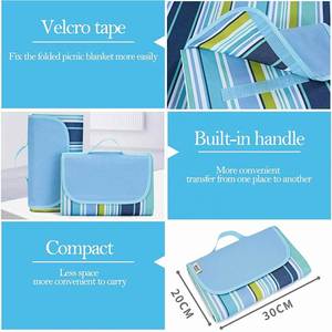 Custom Printed Soft Acrylic Camping Mat Foldable Waterproof Lightweight Durable Outdoor Picnic <b>Blanket</b> with Pocket for Hiking - Product Image 4