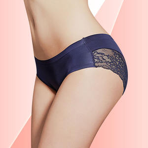 กางเกงชั้นในของผู้หญิง,กางเกงในผ้าลูกไม้เซ็กซี่ไม่มีรอยต่อผ้าวิสคอสสำหรับผู้หญิง - Product Image 5