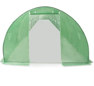 12x3x2m Métal Galvanisé Jardinage <span class=keywords><strong>Jardin</strong></span> Serres <span class=keywords><strong>Tunnel</strong></span> Serre Métal <span class=keywords><strong>Tube</strong></span> + PE Couverture Nature Sous Pression Type De Bois Traité - Product Image 3