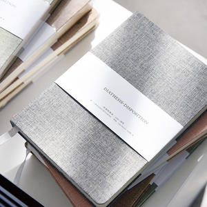 Wholesale Customizable Concise Style Hardback Linen Fabric Cover <strong>Small</strong> Journal Guest bts Diary <strong>Notebooks</strong> - Product Image 3