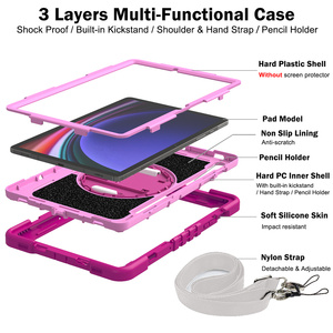 Étuis et housses robustes pour tablettes <span class=keywords><strong>Samsung</strong></span> Tab S9/S9 FE/<span class=keywords><strong>S10</strong></span> FE/<span class=keywords><strong>S10</strong></span> Lite 11 pouces, idéaux pour les déplacements et l'utilisation sur le terrain, B2B OEM - Product Image 4
