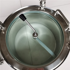 CNJS SS304 SS316L 위생 맨홀 커버 250mm 원형 맨웨이 브러시 전체 시력 유리-위생 맨홀 제작 서비스 - Product Image 5