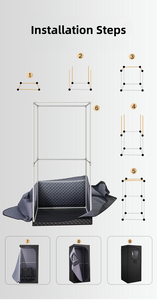 Bền Hơi Nước Phòng Tắm Hơi Hai Cách Dây Kéo Thiết Kế Trong Nhà Điều Khiển Từ Xa Hơi Nước Di Động Tắm Hơi Hộp Lều Linh Hoạt Gấp Cho Nhà Sử Dụng - Product Image 3