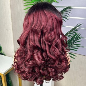 Peluca de Cabello Humano de Alta Calidad y Densidad Completa, Rizado Suelto y Elástico, SDD Super Double Drawn, Frontal Completo, 300% de Densidad - Product Image 5