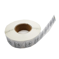 Étiquettes autocollantes rondes en plastique de 25 mm, différents types, à gratter, pour l'emballage