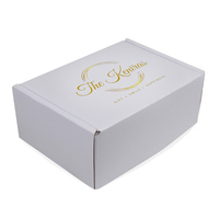 Boîte postale de cadeau d'emballage de chaussure cosmétique de couleur blanche pliante en feuille d'or de luxe