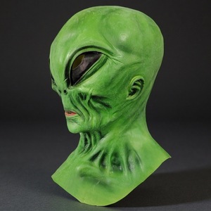 Realistic Full Face Halloween <strong>Mask</strong> Green <strong>Scary</strong> Latex Alien <strong>Mask</strong> for Adult - Product Image 2