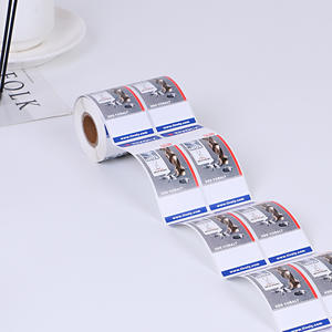 شعار مخصص ملصق ورق كرافت بني في لفة رمز الاستجابة السريعة مع ملصقات الرقم التسلسلي - Product Image 2