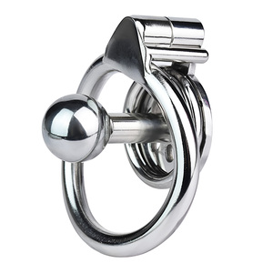 FRRK Nouveau Verrou de Pénis <span class=keywords><strong>Cage</strong></span> de Chasteté Masculine <span class=keywords><strong>Cage</strong></span> de Chasteté en Acier Inoxydable pour Hommes Jouets Sexuels - Product Image 5